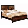 Benjara Transitional Style Queen Size Wooden Parquet Design Bed, Brown view 1