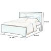 Benjara 3 Open Bookcase Queen King Size Bed with Soft Light, Brown view 2
