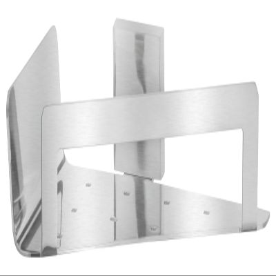 tesa EXXCLUSIV Corner Basket, self-Adhesive, Stainless-Steel Look, Classy Design, Guaranteed Stainless, 55mm x 220mm x 150mm