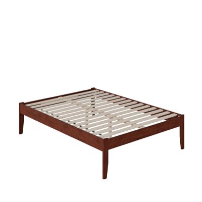 AFI Colorado Queen Size Platform Bed with Charging Station in Walnut
