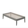 AFI Colorado Twin Size Platform Bed with Charging Station in Grey view 1