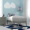 AFI Colorado Twin Size Platform Bed with Charging Station in Grey view 2