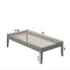 AFI Colorado Twin Size Platform Bed with Charging Station in Grey view 3