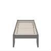 AFI Colorado Twin Size Platform Bed with Charging Station in Grey view 4