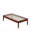 AFI Colorado Twin Size Platform Bed with Charging Station in Walnut view 1