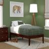 AFI Colorado Twin Size Platform Bed with Charging Station in Walnut view 2