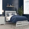 AFI, Oxford Full Platform Bed with Matching Footboard, White view 1