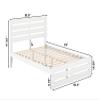 AFI, Oxford Full Platform Bed with Matching Footboard, White view 2