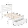 AFI, Oxford Full Platform Bed with Storage Drawer, White view 2