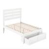 AFI, Oxford Full Platform Bed with Storage Drawer, White view 3