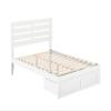 AFI, Oxford Full Platform Bed with Storage Drawer, White view 4