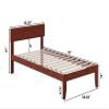 AFI Boston Twin Size Platform Bed in Walnut view 4