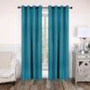 Superior Blackout Curtains, Room Darkening, Bedroom, Drapes, Kitchen, Living Room Window Accents, Sun Blocking, Thermal, 2 Pack, 8 Grommets, Solid Blackout Curtains, Set of 2, 52" x 84", Aqua view 1