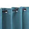 Superior Blackout Curtains, Room Darkening, Bedroom, Drapes, Kitchen, Living Room Window Accents, Sun Blocking, Thermal, 2 Pack, 8 Grommets, Solid Blackout Curtains, Set of 2, 52" x 84", Aqua view 2