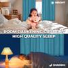 Superior Blackout Curtains, Room Darkening, Bedroom, Drapes, Kitchen, Living Room Window Accents, Sun Blocking, Thermal, 2 Pack, 8 Grommets, Solid Blackout Curtains, Set of 2, 52" x 84", Aqua view 3