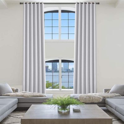 TWOPAGES Loft Curtain, 180 Inch Long for Loft Essential Darkening Thermal Insulated Curtains for Living Room/Bedroom Blackout Window Drape (Greyish White 1 Panel 50Wx180L)