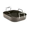 All-Clad Essentials Hard Anodized Nonstick Roaster with Rack 11x14 Inch Oven Broiler Safe 500F Roaster Pan, Pots and Pans, Cookware Black view 1