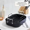 All-Clad Essentials Hard Anodized Nonstick Roaster with Rack 11x14 Inch Oven Broiler Safe 500F Roaster Pan, Pots and Pans, Cookware Black view 4