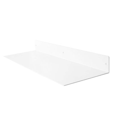 Buhbo Mitus Floating Shelf Wall Mounted (8 inch x 24 inch) Heavy Duty Industrial Modern Steel, White
