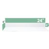 Buhbo Mitus Floating Shelf Wall Mounted (8 inch x 24 inch) Heavy Duty Industrial Modern Steel, White view 3