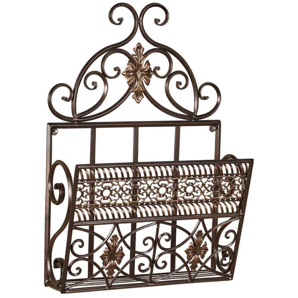 Touch of Class Charleston Metal Wall Organizer Bronze Single 13" Wx5 Dx19 H