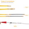 Jeemitery 50 Feet Fiberglass Cable Wire Running Rod Coaxial Electrical Connectable Fish Tape Pull Kit view 3