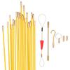 Jeemiter 24 FT Fiberglass Running Electrical Wire Cable Glow Rods Wire Pulling, Fish Rods Electrical Kit with 6 Different Attachments and Fish Tape Wire Puller Kit view 1
