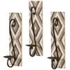 Chaya Geometric Wall Sconces Brown Each Measures 6" Wx8 Dx23 H Set of 3 view 1