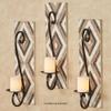 Chaya Geometric Wall Sconces Brown Each Measures 6" Wx8 Dx23 H Set of 3 view 2