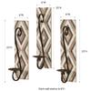Chaya Geometric Wall Sconces Brown Each Measures 6" Wx8 Dx23 H Set of 3 view 3
