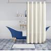 Furlinic Extra Long Shower Curtain 96 Inch Length,No Hook Polyester Fabric Bathroom Curtains,10 Plastic Split Grommets,Waterproof & Machine Washable,Beige,78x96 Inches view 4