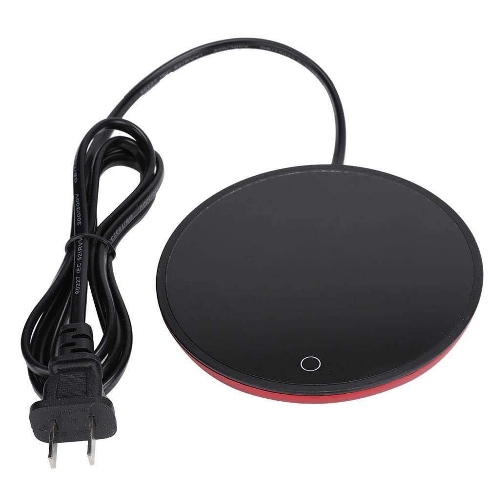 Cup Warmer Pad, Portable Electric Waterproof Touch Heating Cup Mat Coffee Mug Warmer Pad Beverage Heater for Coffee Tea Milk, Waterproof/ Electricity Leakage Proof(Red US 110V)