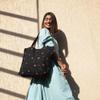 Eco Right Aesthetic Canvas Tote Bag for Women Large Zipper Tote Bags with Pocket, Womens Tote Bag for Yoga, Work, Beach view 2