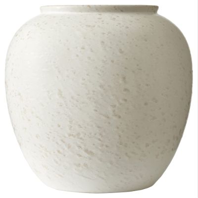 Bitz 11152 Flower Base, Vase, D6.7 x H9.8 inches (17 x 25 cm), Matte Cream