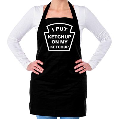 Dressdown I Put Ketchup On My Ketchup - Unisex Adult Kitchen/BBQ Apron - Black - One Size