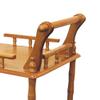 Benjara Casters Supported 2 Tier Wooden Wine Table with Turned Legs, Brown view 4