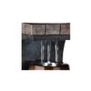 Benjara C Shaped Polyresin Frame Fountain with Tapered Base and LED Lights, Brown view 3