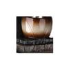 Benjara C Shaped Polyresin Frame Fountain with Tapered Base and LED Lights, Brown view 4