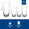 Villeroy & Boch La Divina Longdrink Glass, Set of 4, Tall Glass for Water/Cocktails, 13.5 oz, Crystal view 3
