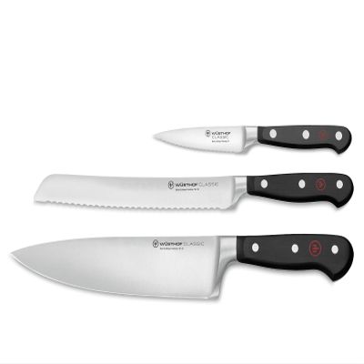 Wsthof Classic 3-Piece Starter Knife Set, Black