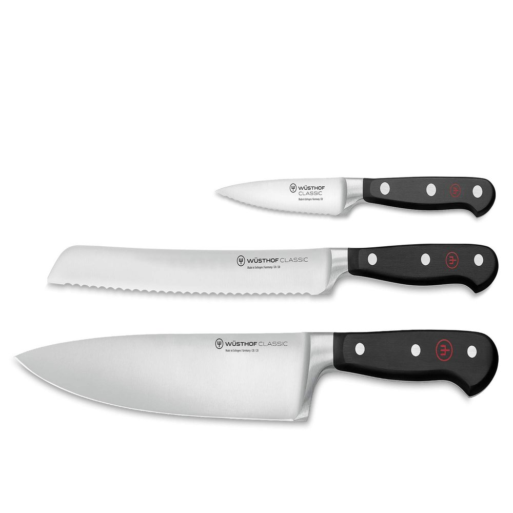 Wsthof Classic 3-Piece Starter Knife Set, Black