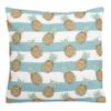 SAFAVIEH Pari 18-inch Pineapple Teal and White Indoor/Outdoor Decorative Throw Pillow view 1