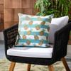 SAFAVIEH Pari 18-inch Pineapple Teal and White Indoor/Outdoor Decorative Throw Pillow view 2