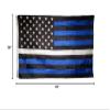 3X5 Foot Thin White Line USA Flag Police Fire Support Brothers Sisters 100D view 2
