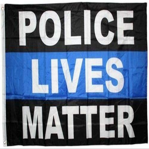 JumpingLight Police Lives Matter Flag 3X5 Ft Policemen Cops Support Thin Blue Line Black