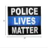JumpingLight Police Lives Matter Flag 3X5 Ft Policemen Cops Support Thin Blue Line Black view 2