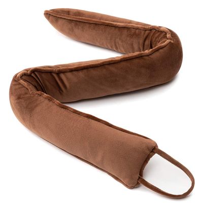 DreamQuil Under Door Snake Draft Stopper Noise Air Door Draft Blocker Heavy Bottom Draft Guard Reduce Light Wind Door Seal Sweep for Outside Patio Exterior or Interior Doors 36 inch (Brown)