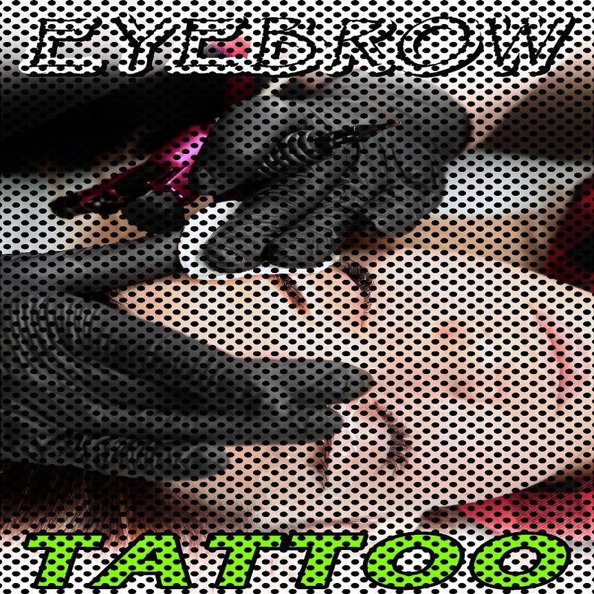 Eyebrows X Tattoo Service Salon Sign Advertising Marketing Dcor Vertical (Perforated 70/30 See-Through Window Mesh Vinyl Sign [Outdoors], 36H x 24W)
