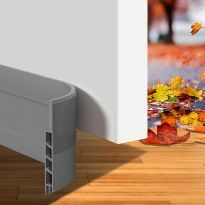 Suptikes 2 Pack Door Draft Stopper,2"W x 39"L,Weather Stripping Draft,Grey
