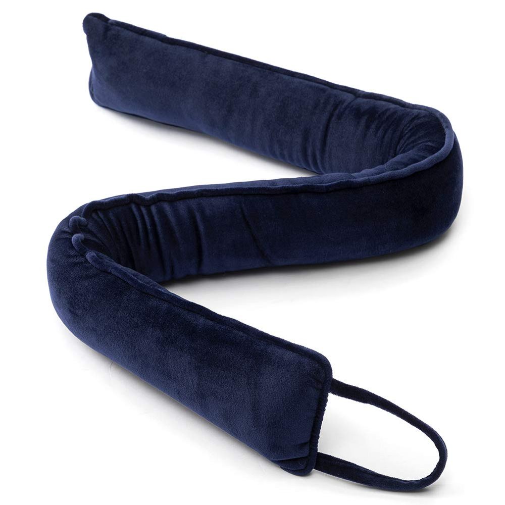 DreamQuil Door Draft Stopper Under Bottom Noise Air Blocker Soundproof Heavy Snake Guard Keep Insulation Garage Door Seal Sweep Window Draught Excluder Exterior Interior 36inch (Navy)